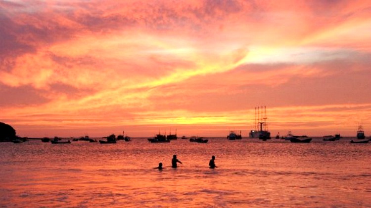 photo, image, sunset, san juan de sur, solo travel nicaragua