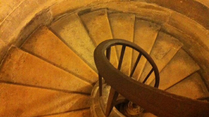 Stairs to the crypt.