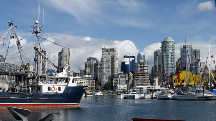 Vancouver skyline from Granville Island