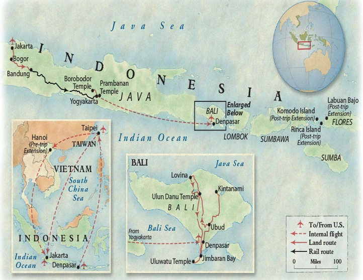 I'll be visiting Java and Bali.