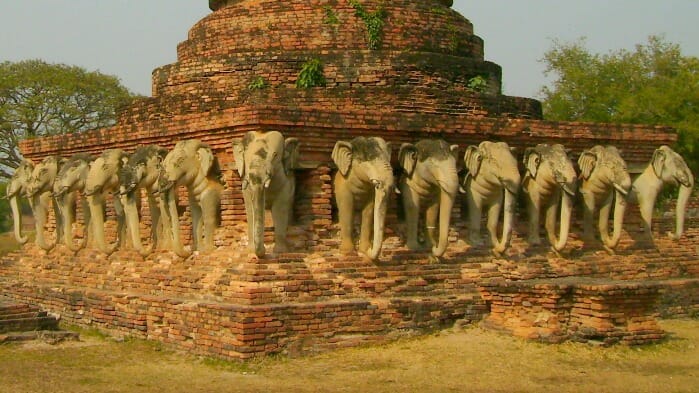 photo, image, stupa, sukothai
