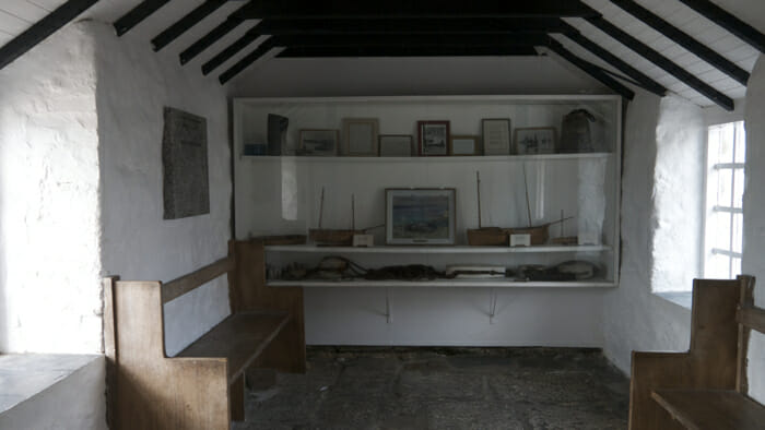 The interior of Saint Leonard's Chapel, the traditional chapel of the fisherman of St. Ives.