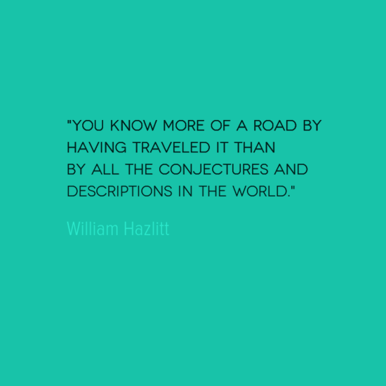 photo, image, best solo travel quotes, william hazlitt