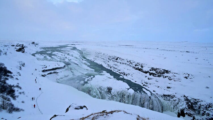 photo, image, golden falls, iceland