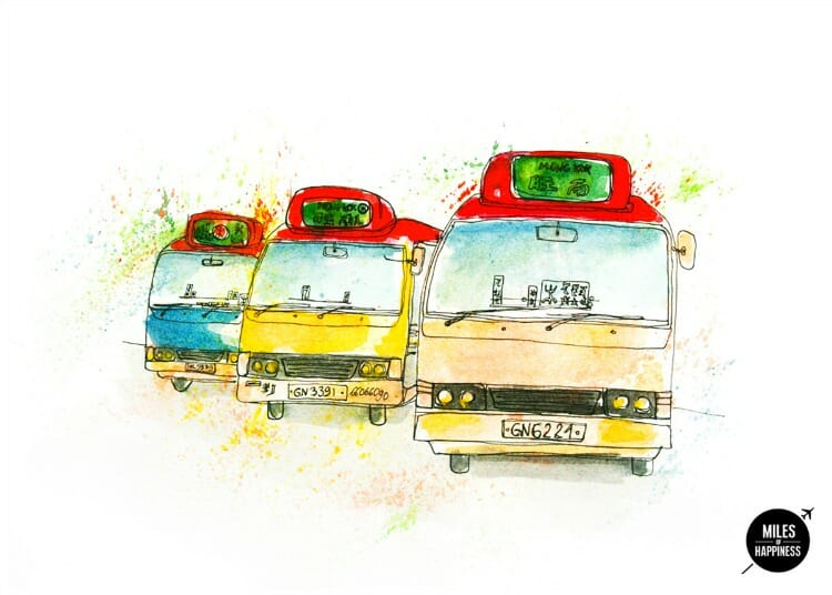 photo, images of hong kong, green buses
