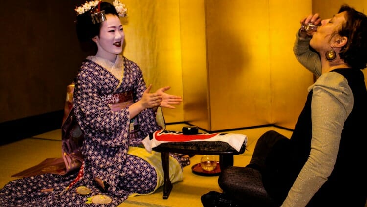 photo, image, geisha, sake, kyoto, japan
