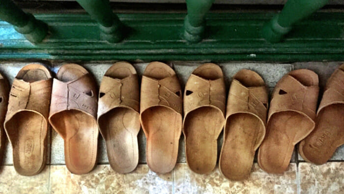 Sandals is in the mosque where we met with the Amam who has a small community of about 30 families. There are no many muslims left in Bulgaria. He spoke to us and answered our questions through a translator.