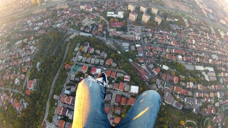 photo, image, gliding over skopje, macedonia