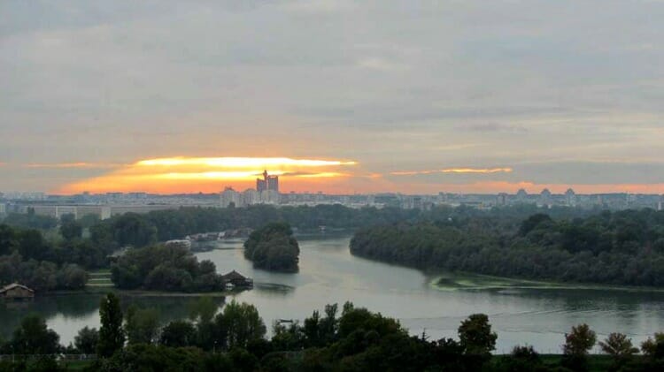 photo, image, Danube and Sava Rivers Sunset, belgrade, serbia