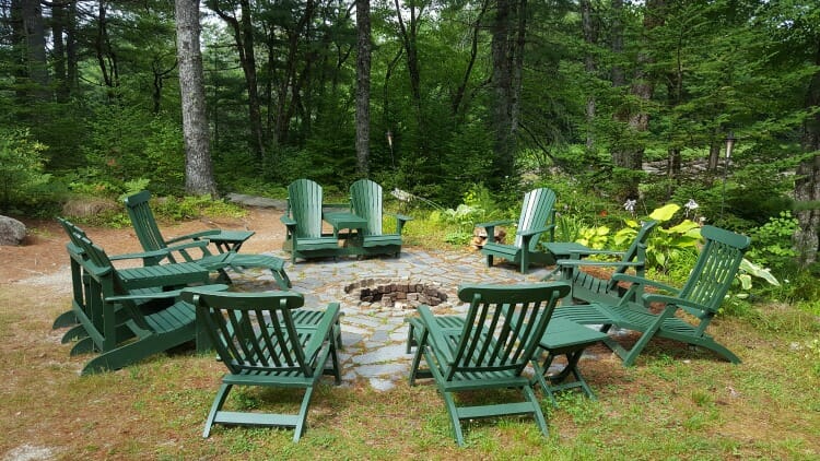 photo, image, fire pit, trout point lodge