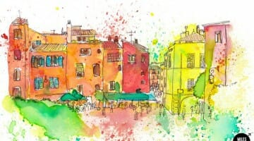 photo, image, colorful buildings, images of provence