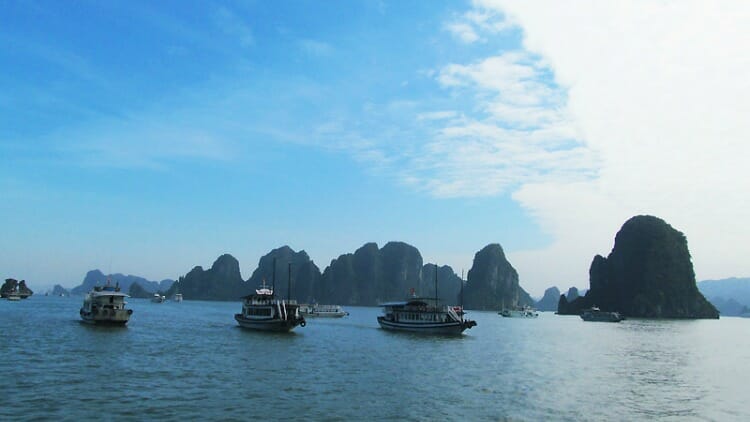 photo, image, boats, ha long bay, vietnam