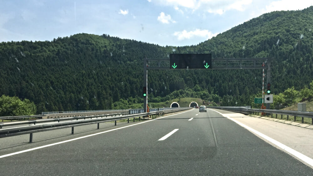 image, highway approaching tunnels, Driving Tips for Europe
