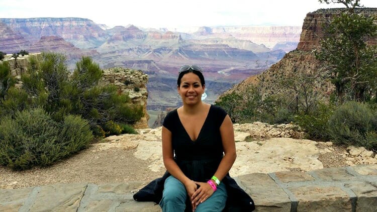 woman in grand canyon vista