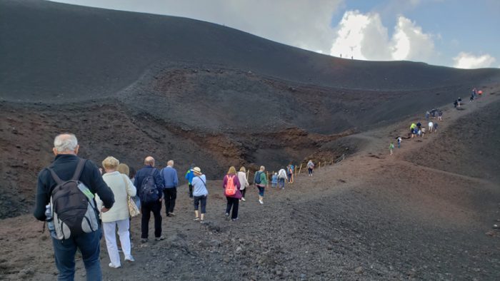 climbing mount etna