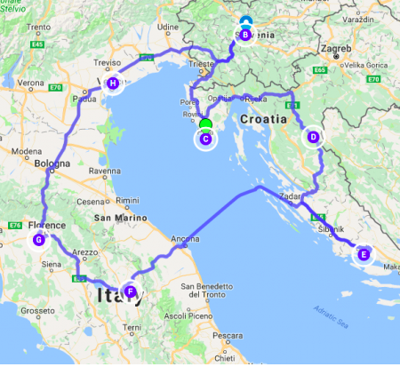 solo road trip around the adriatic sea