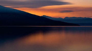 photo, image, sunset, lake te anau, new zealand