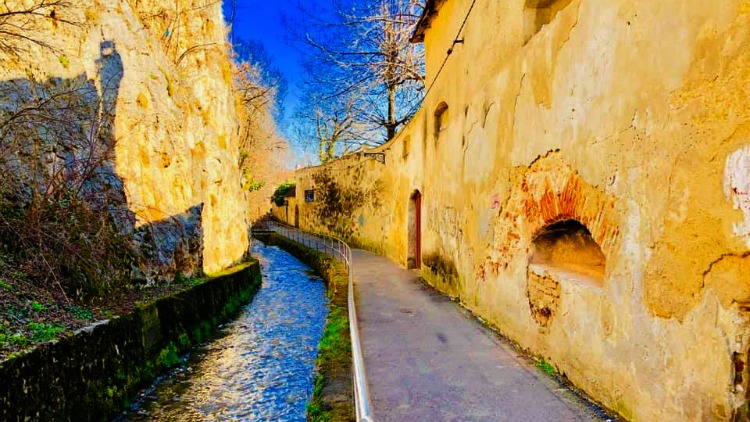 street in brasov, romania, old town