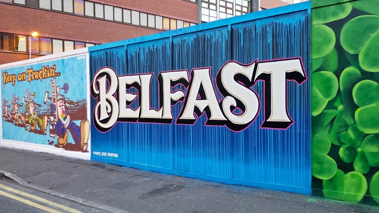 Street murals in Belfast