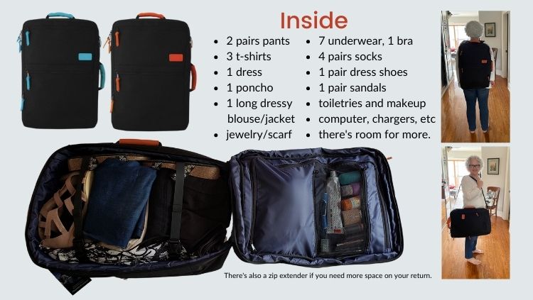carry-on backpack, packing list for travel