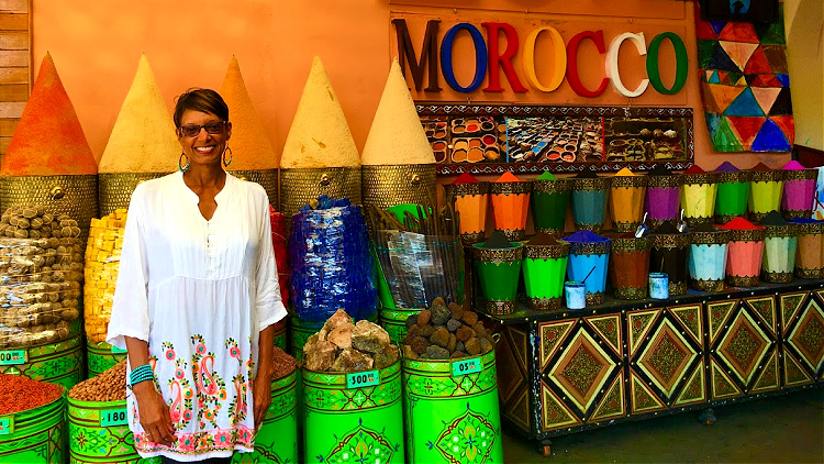 Our next guest in the Solo Traveler Insiders Speaker Series will be Natalie Wester, pictured here at a market in Marrakech
