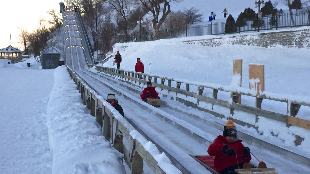 toboggan run at the Carnaval du Quebec