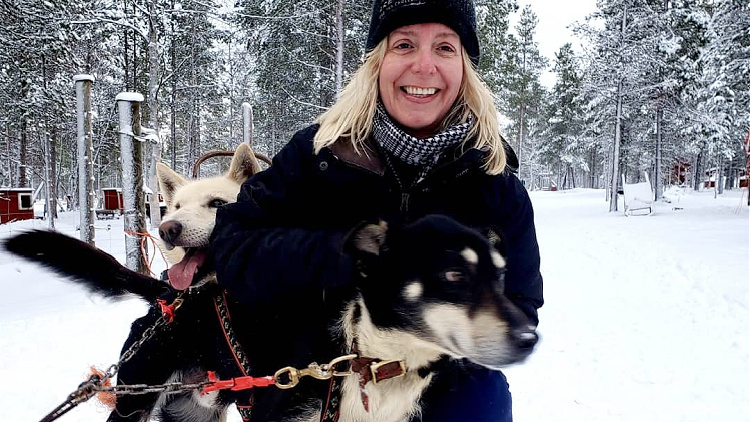 Any solo travel to Lapland should include a husky sledding safari!