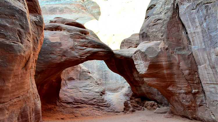 Rock formations in Arches National Park