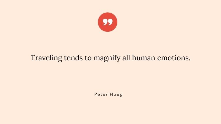 solo travel quote by Peter Hoeg