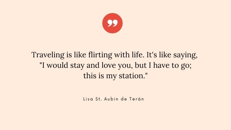 Lisa St. Aubin de Teran on flirting with life