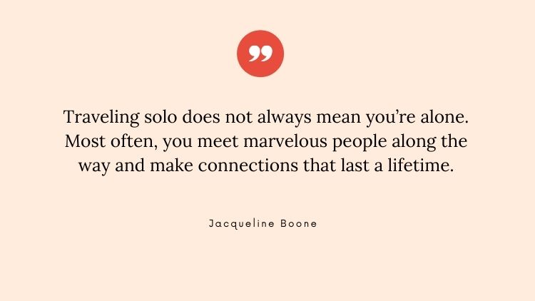 jacqueline boone on traveling solo