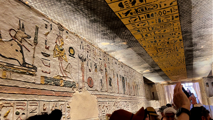 Inside the tomb of Rameses III