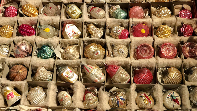 Antique ornaments from the Kathe Wolfaft museum in Rothenburg
