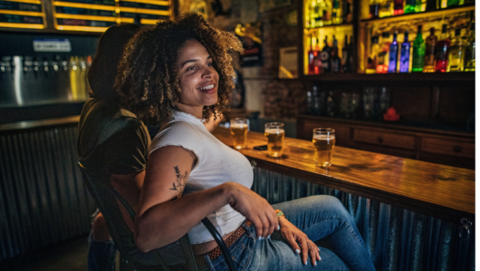 Going to a pub alone? Try sitting at the bar.