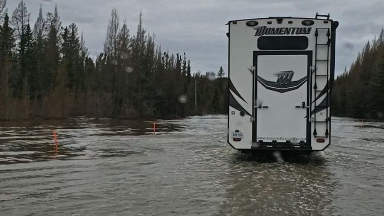 It's been a very wet spring and it showed with the occasional flooded out road on our road trip from Toronto to Winnipeg