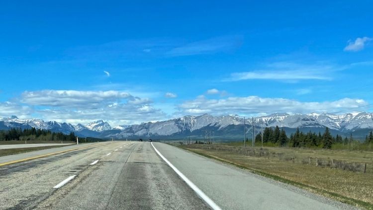 You can see the contrast from the prairies to the mountains on a road trip across the rockies