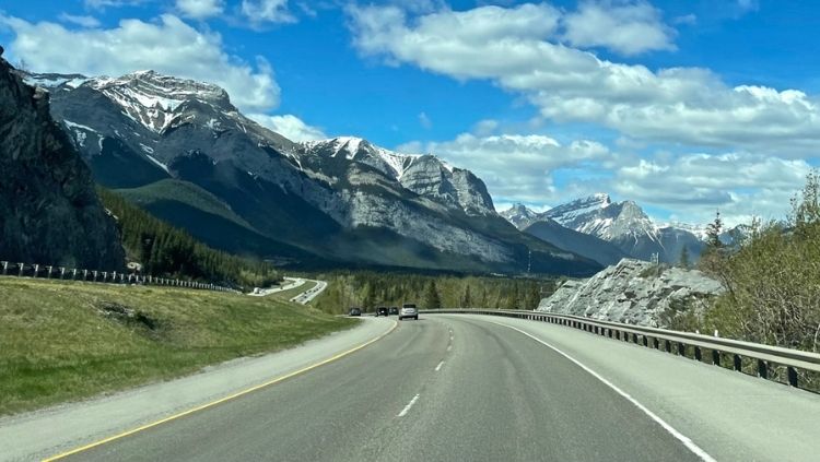 four-lane highways make a road trip across the rockies easy to drive