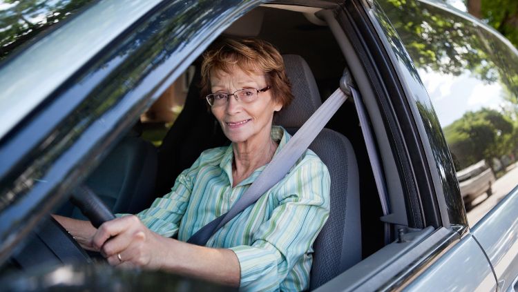 Image seniors traveling solo on a road trip