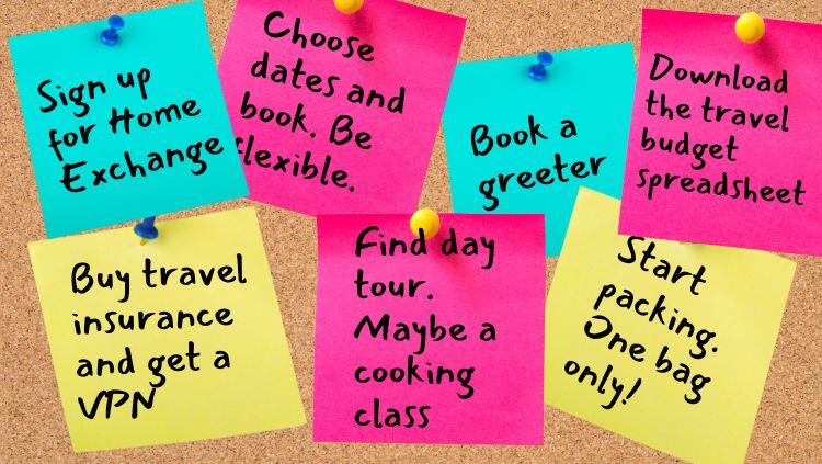 Image travel sticky notes, When planning a solo trip, organize all of your research in one place