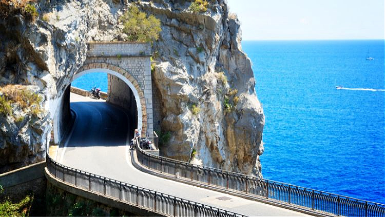 winding road along the Mediterranean