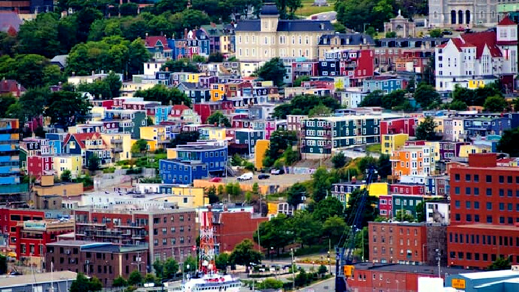 Travel solo to Newfoundland to see these colorful rowhouses