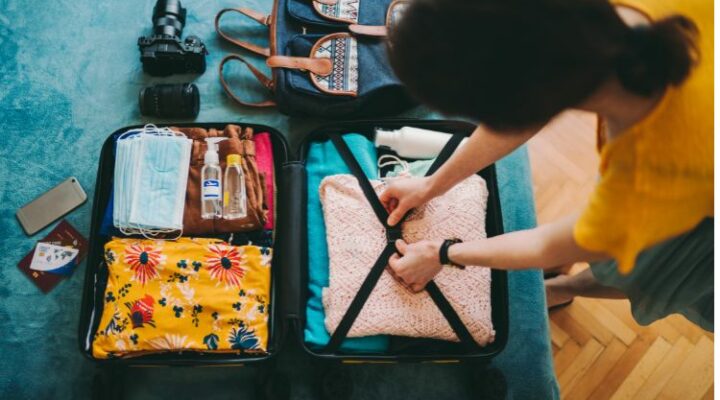 woman packing