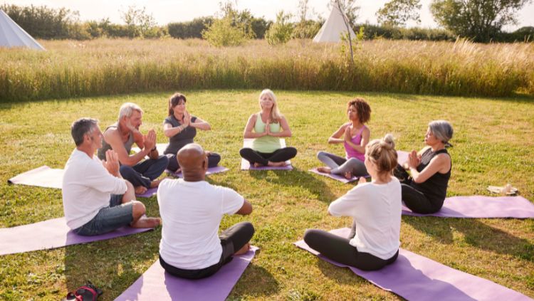 a yoga retreat can give space to reflect on major life transitions