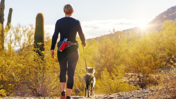 woman walking go, contemplating major life transition