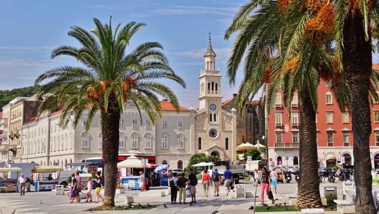 Image of the port city of Split, Croatia
