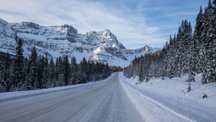 image winter road travel