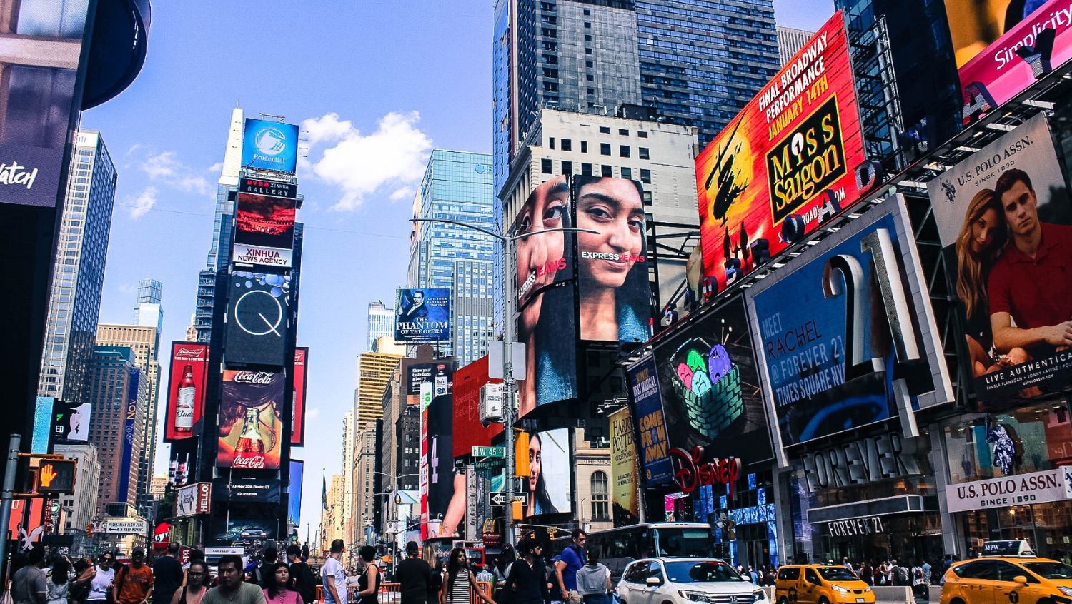 image of times square in new york city, one of the best places to travel solo in the united states