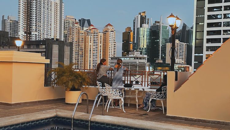 image, rooftop pool, panama city